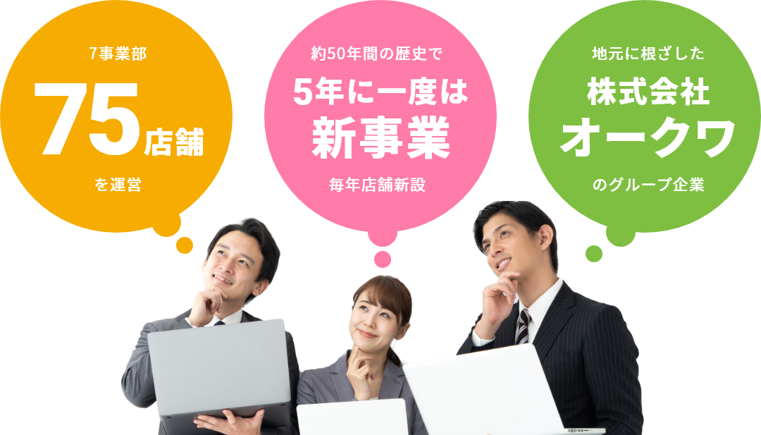 地元に根ざした株式会社オークワのグループ企業